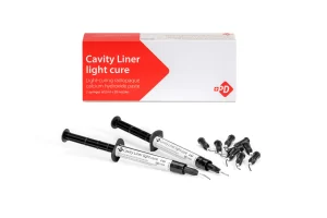 PD Cavity Liner Light-cure Calcium Hydroxide paste 2 x2 ml Syringe + 20 nozzles